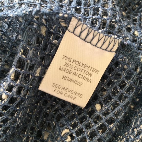 Krazy Kat Weave Blue Open Jacket, Size Large - Picture 7 of 8